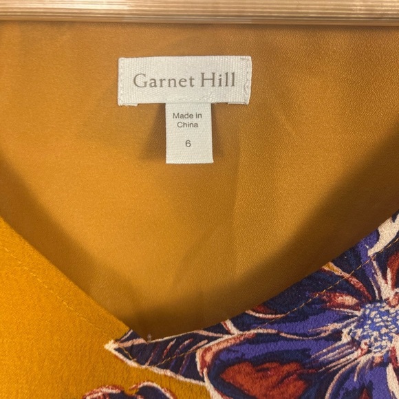 Garnet Hill Short Sleeve Drop Waist Floral Summer Day Dress Multicolor Size 6 - Picture 4 of 8